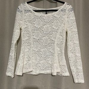 H&M Laced Long Sleeve Shirt